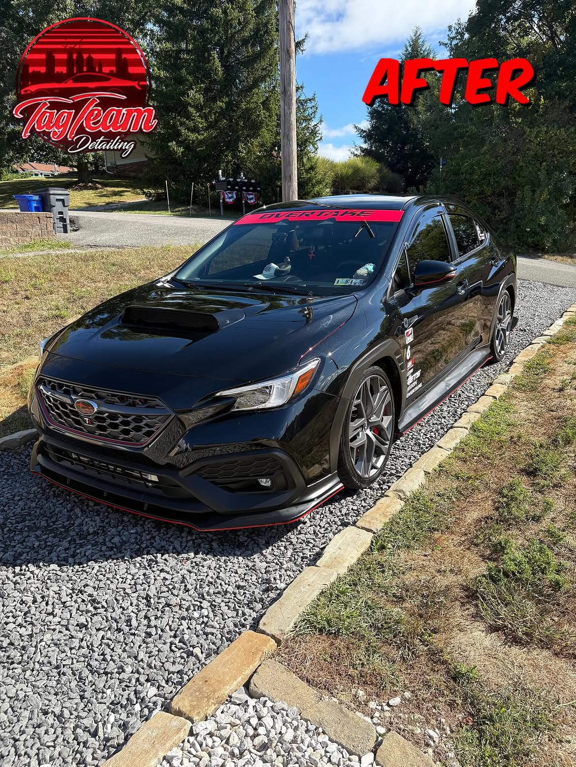Black Subaru WRX detail
